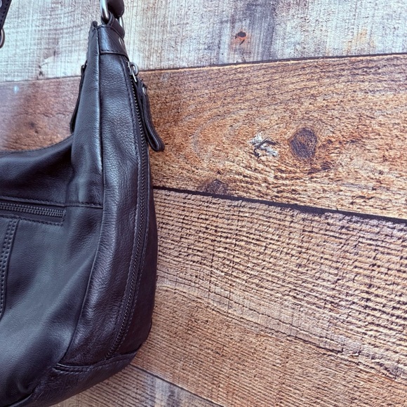 Spikes & Sparrow Leather Shoulder Bag - Harli - Black - Picture 8 of 14